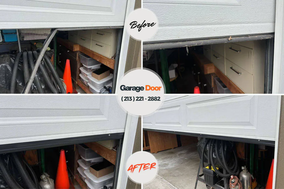 Before and after: garage door repair Collingdale, PA